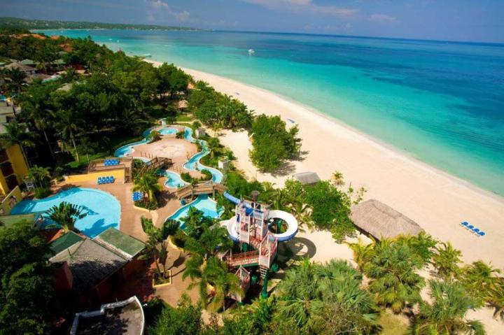 Arial view of Beaches resort in Jamaica